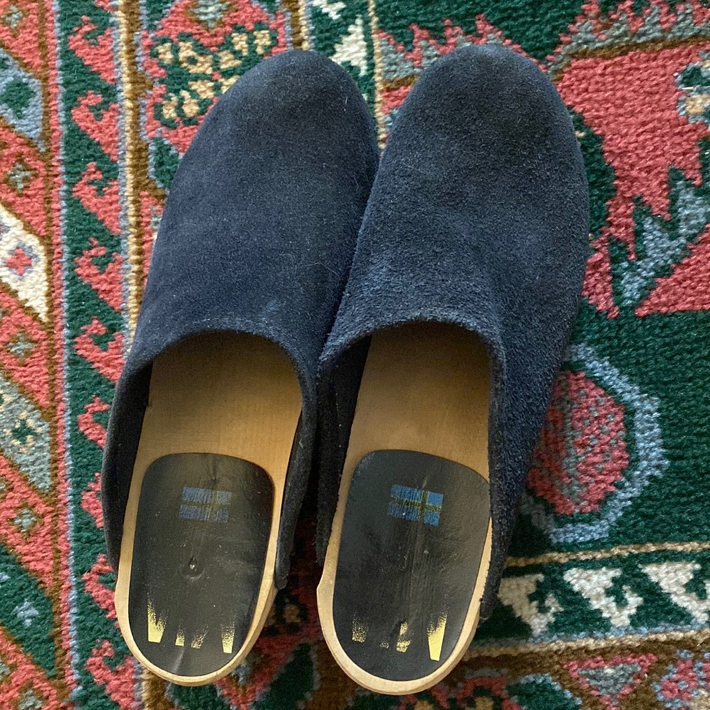 MIA clogs black size 39 suede, wooden base